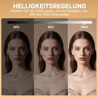 Hasipu LED Kozmetikai Tükör 58x46 cm - Fehér Alumínium Sminktükör 3 Fényerősséggel, Érintőképernyős Vezérléssel, Falra Szerelhető vagy Aszta 4