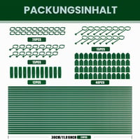Suport pentru plante HATOOZE, 24 bucăți, sistem de susținere reglabil cu tuburi de prelungire și cleme pentru roșii, castraveți, fasole, orhidee și plante cățărătoare 2