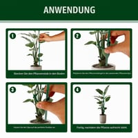 Suport pentru plante HATOOZE, 24 bucăți, sistem de susținere reglabil cu tuburi de prelungire și cleme pentru roșii, castraveți, fasole, orhidee și plante cățărătoare 5