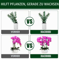 Suport pentru plante HATOOZE, 24 bucăți, sistem de susținere reglabil cu tuburi de prelungire și cleme pentru roșii, castraveți, fasole, orhidee și plante cățărătoare 6