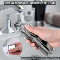 Hatteker Professzionális Hajvágó és Szakállvágó Készlet - Vezeték Nélküli, Vízálló, Akkumulátoros Trimmer LCD Kijelzővel, Ezüst 6