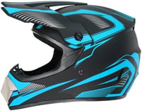 HaTur motocross fullface bukósisak kesztyűvel, szemüveggel és maszkkal - égkék - L-es méret 3