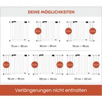 Poartă de siguranță Hauck pentru ușă, fără găurire, cu prag plat, gri închis - Poartă de siguranță pentru copii 7