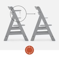 Detská stolička Hauck Alpha+ z dreva – výškovo nastaviteľná, od 6 mesiacov do 90 kg, sivá 6