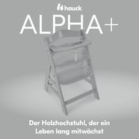 Detská stolička Hauck Alpha+ z dreva – výškovo nastaviteľná, od 6 mesiacov do 90 kg, sivá 4