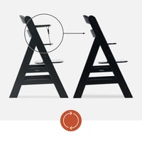 hauck Alpha Plus fa etetőszék - Dió színű, magasságállítható, 6 hónapos kortól 90 kg-ig, csecsemő és gyerek szék 7