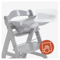 hauck Alpha Tray 2 részes etetőszék tálca és asztal Alpha magas székekhez - Szürke 6