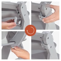 hauck Alpha Tray 2 részes etetőszék tálca és asztal Alpha magas székekhez - Szürke 7