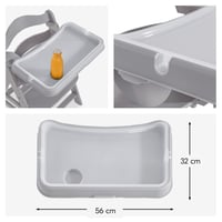 hauck Alpha Tray 2 részes etetőszék tálca és asztal Alpha magas székekhez - Szürke 5