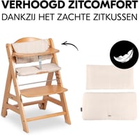 hauck Beta+ Natural Fa Etetőszék Kerekekkel 6 Hónapos Kortól 90kg-ig 4