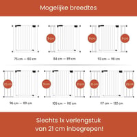 hauck Clear Step Autoclose 2 biztonsági kapu 96-101 cm, fehér, automata zárás, alacsony küszöb - White 7