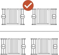 hauck Clear Step Autoclose 2 biztonsági kapu 96-101 cm, fehér, automata zárás, alacsony küszöb - White 9