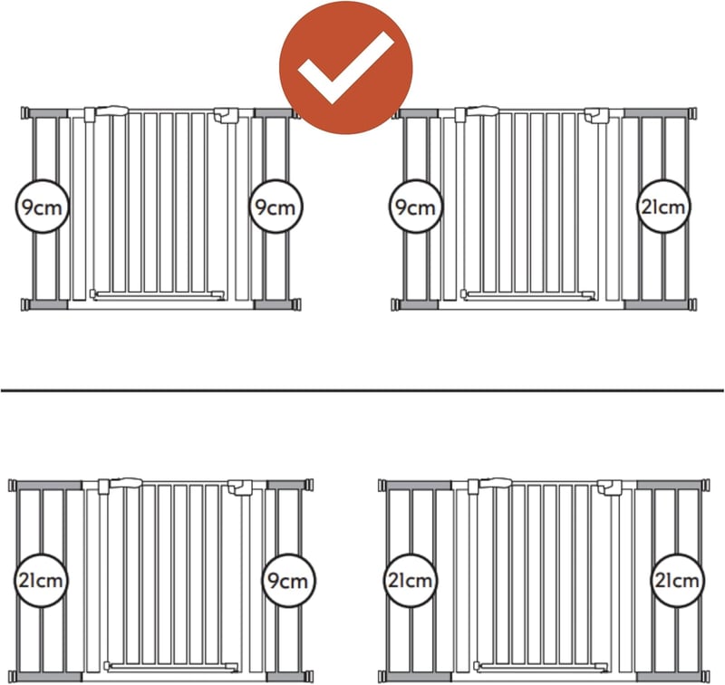 hauck Clear Step Autoclose 2 biztonsági kapu 96-101 cm, fehér, automata zárás, alacsony küszöb - White