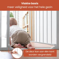 hauck Clear Step Autoclose 2 biztonsági kapu 96-101 cm, fehér, automata zárás, alacsony küszöb - White 4