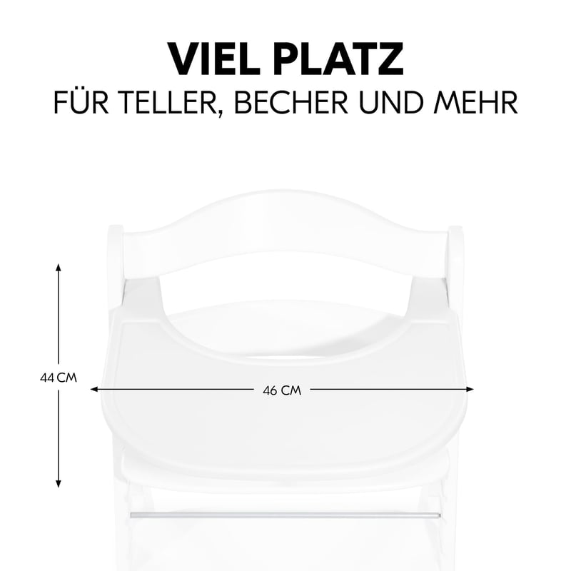 hauck Click Tray fehér etetőtálca Alpha+ Beta+ magasszékhez, 6-36 hó - Click board, white