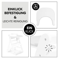 hauck Click Tray fehér etetőtálca Alpha+ Beta+ magasszékhez, 6-36 hó - Click board, white 3