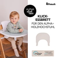 Jedálenský pultík hauck Click Tray Speckle Beige pre stoličky Alpha+ a Beta+, upevnenie bez náradia, plast s certifikáciou GRS, pre deti od 6 do 36 mesiacov 3