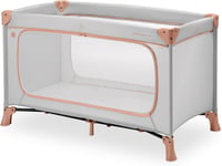 hauck Dream N Play Plus Összecsukható Utazóágy Babáknak, XL Játszónyílással, Hordozótáskával, 0-15 kg, Dusty Cork 4