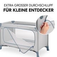 Cestovná postieľka Hauck Dream N Play Plus XL s bočným otvorom – Dusty Blue 7