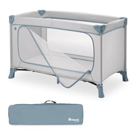 Cestovná postieľka Hauck Dream N Play Plus XL s bočným otvorom – Dusty Blue 1