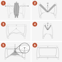 Hauck Dream N Play putni krevetić za djecu od rođenja do 15 kg, sklopiv, s torbom za nošenje, površina za ležanje 120x60 cm, bež 6