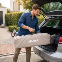 Hauck Dream N Play putni krevetić za djecu od rođenja do 15 kg, sklopiv, s torbom za nošenje, površina za ležanje 120x60 cm, bež 3