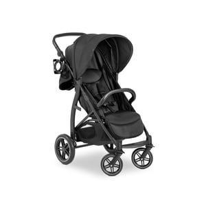 Cărucior Hauck Rapid 4D Negru cu roți din cauciuc, husă de ploaie și suport pentru pahar, 0-22 kg — suprafață pătată, zgâriată și uzată (stare: vezi poza a 2-a)