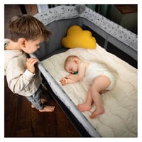 Cestovná postieľka Hauck Sleep N Play Centre 7-dielna súprava, s vložkou pre novorodencov, prebaľovacou podložkou, kolieskami, do 15 kg, Teddy Grey 2