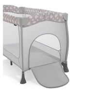 Cestovná postieľka Hauck Sleep N Play Centre 7-dielna súprava, s vložkou pre novorodencov, prebaľovacou podložkou, kolieskami, do 15 kg, Teddy Grey 10