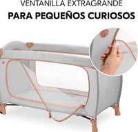 Cestovná postieľka Hauck Sleep N Play GO Plus XL s otvorom na hranie a kolieskami – farba Dusty Cork 8