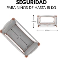 Cestovná postieľka Hauck Sleep N Play GO Plus XL s otvorom na hranie a kolieskami – farba Dusty Cork 3