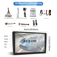 Haudio 2DIN autorádio s Androidom, CarPlay a Android Auto - 9 palcové - 2+64 GB 8