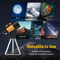 HAUEA Teleszkóp Csillagászat 70/400mm Gyerekeknek Kezdőknek Felnőtteknek Állvánnyal Hold Szűrővel Telefon Adapterrel Bolygók Hold Megfigyelé 4