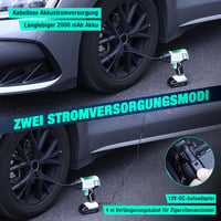 HAUSHOF Akkumulátoros légkompresszor 150 PSI 10,3 bar, 4 mód kézi üzemmód, digitális kijelző, automatikus leállítás kerékpár motor 20V 2000m 6