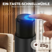 HAUSHOF Prenosný bezdrôtový elektrický mlynček na kávu so vstavaným kávovarom, dizajn s dvojitým vekom, nabíjateľný, s termoskou, na kempovanie 2