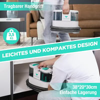 HAUSHOF StainZapper Air Akkumulátoros Folttisztító, 24V Kárpittisztító Gép, 12 kPa Szívóerő, 1,5L Tartály, Szőnyeg és Bútor Tisztítására 7