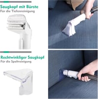 HAUSHOF StainZapper Szőnyeg- és Kárpittisztító Porszívó 400W, Folteltávolító Funkcióval, Kanapéhoz, Autóüléshez, Lépcsőhöz, 1,1L Tartállyal 4