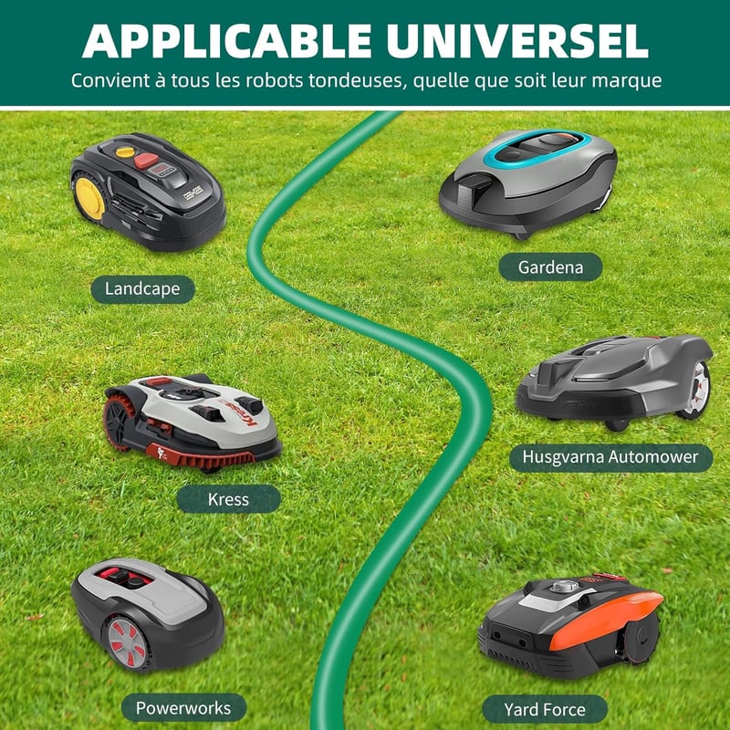 HAUSPROFI 100m Robotfűnyíró Peremkábel Univerzális Kompatibilis Husqvarna Worx Gardena Bosch