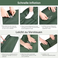 HAUSPROFI 2 személyes önfelfújó kemping matrac 194x137 cm pumpával 7