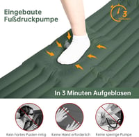 HAUSPROFI 2 személyes önfelfújó kemping matrac 194x137 cm pumpával 4