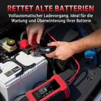 HAUSPROFI Nabíjačka autobatérií 12V 6A, s funkciou opravy a zimným režimom, udržiavací nabíjač pre autá, motocykle, AGM a gélové batérie 7