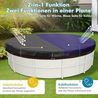 HAUSPROFI Kerek Medence Takaró 560 cm, UV-Álló Vízálló Ponyva 200g/m² 5