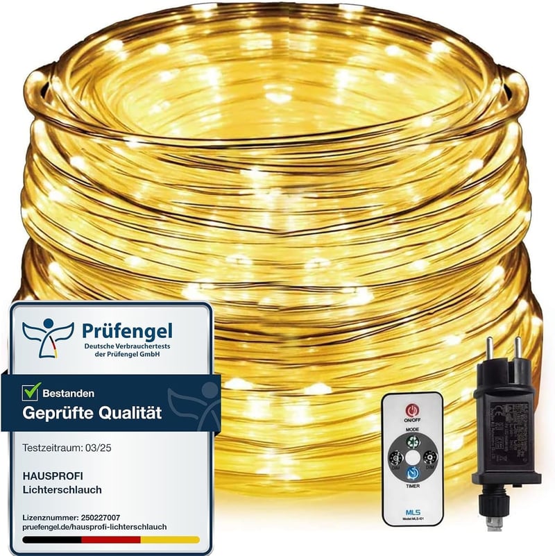 HAUSPROFI LED fénycső 40m 800 LED meleg fehér távirányítóval