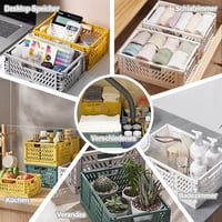 hautllaif 2 db összecsukható tárolódoboz, fehér, konyha, iroda, hálószoba, szekrény, fiók 5