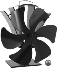HAWCAFU 6 Lapátos Kályha Ventilátor Elektromosság Nélkül - Hőmeghajtású Kandallóventilátor Hőmérővel 1
