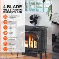 HAWCAFU Kályha Ventilátor Hőmeghajtású Fa- és Pellet Kályhához - New 4-leaf design 2