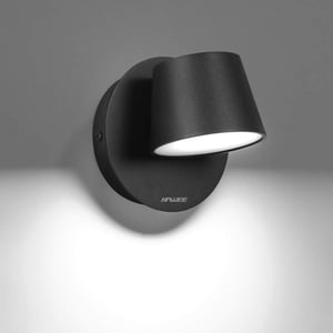 Moderná LED nástenná lampa na čítanie HAWEE, otočná o 350° - čierna - 3000K
