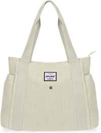 HAWEE Vásárlótáska Női Válltáska Fehér Nagy Shopper Táska Utazáshoz Munkához 1