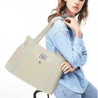 HAWEE Vásárlótáska Női Válltáska Fehér Nagy Shopper Táska Utazáshoz Munkához 6