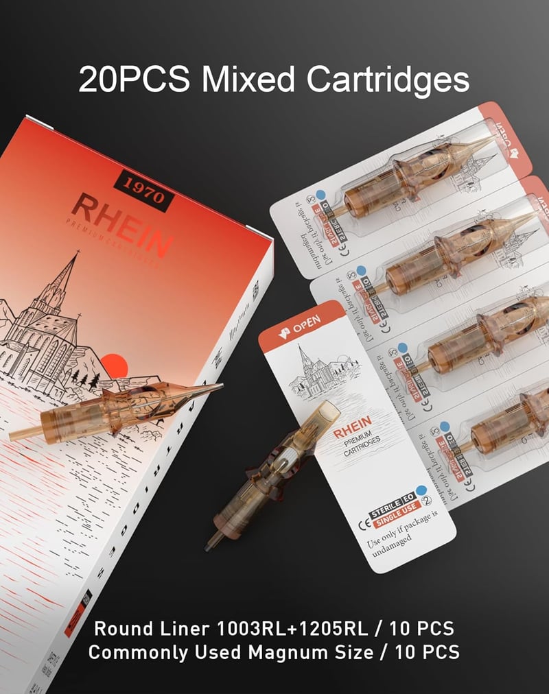 HAWINK Tetoválógép szett tápegységgel, 20 db vegyes tű, 7 szín tinta és kiegészítők